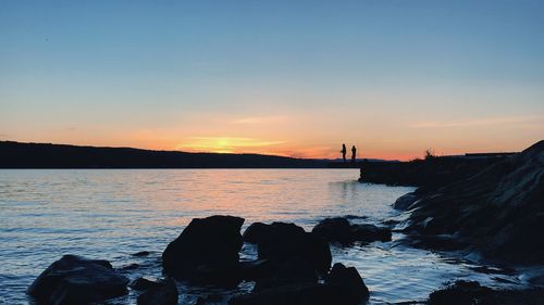 View of sea at sunset