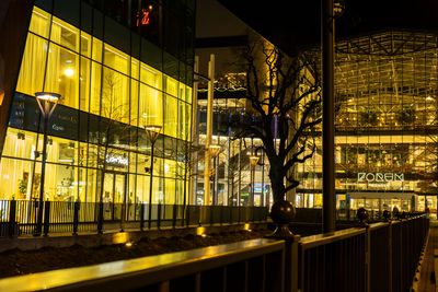 Gdansk poland - april 2022. forum gallery shopping mall at night. modern shopping and entertainment