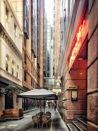 Street amidst buildings in city