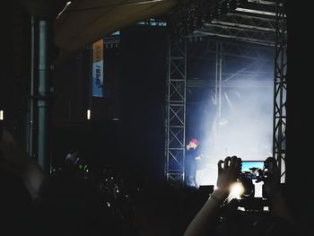 People photographing at night