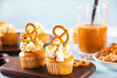 Close-up of food on table