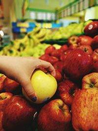 Close-up of fruits for sale at market stall