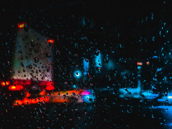 Full frame shot of wet window