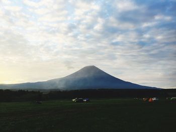 Scenic view of landscape against sky