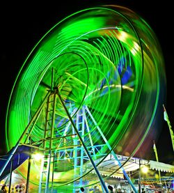 View of illuminated lights at night