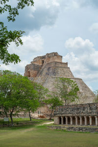 View of castle against cloudy sky