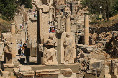 High angle view of buildings