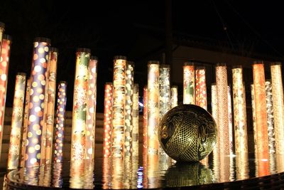 Close-up of illuminated lamp