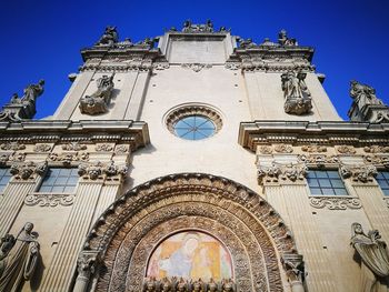 Low angle view of cathedral against clear sky