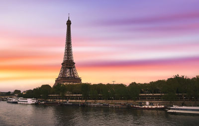 View of tower at sunset