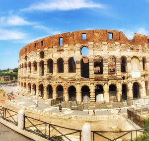 Low angle view of historical building against sky