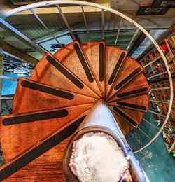 Close up of spiral staircase