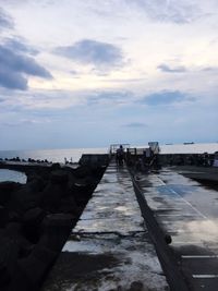 Scenic view of calm sea against sky