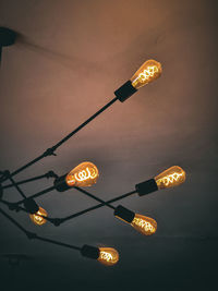 Close-up of illuminated light bulb