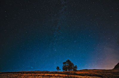 Scenic view of star field at night