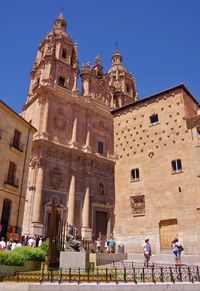 Low angle view of cathedral against blue sky