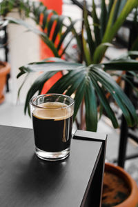 Close-up of coffee on table