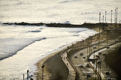 Winter day in costa verde, lima perú 