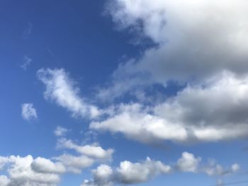 Low angle view of clouds in sky