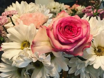 Close-up of pink rose bouquet