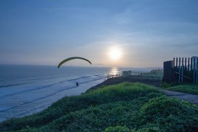 Scenic view of sea against sky