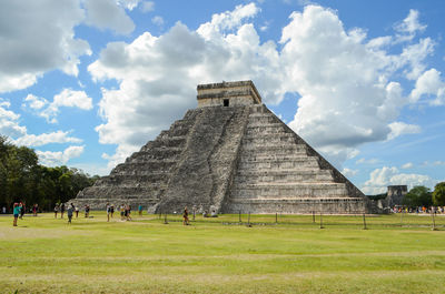 View of temple against cloudy sky