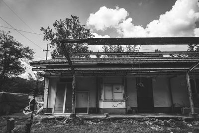 Exterior of old building against sky