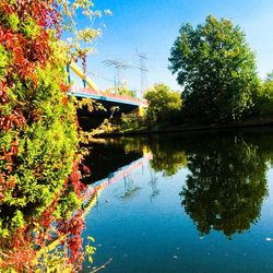 Scenic view of calm lake