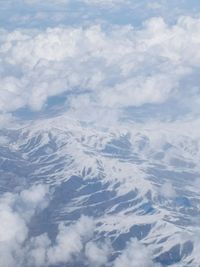 Aerial view of clouds over landscape