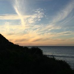 Sunset over calm sea