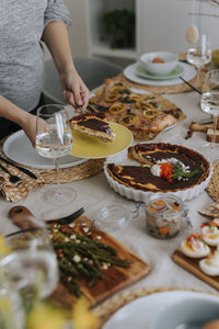 Table set for easter meal