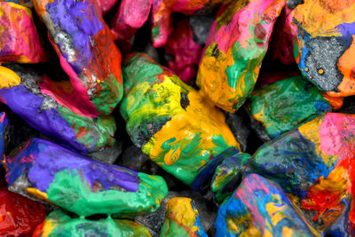 Full frame shot of multi colored leaves