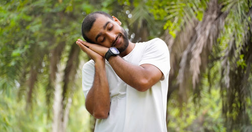 Young man using mobile phone