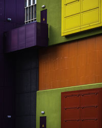 Colorful wall with geometrical shapes