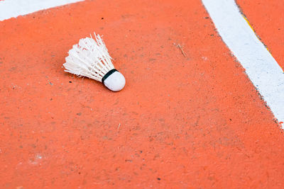 High angle view of pencil on floor