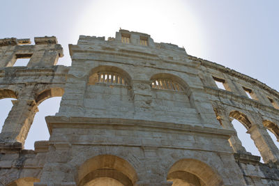 Low angle view of old ruin