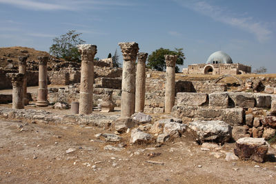 Ruins of the byzantine church at amman citadel in jordan