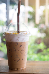 Close-up of coffee on table