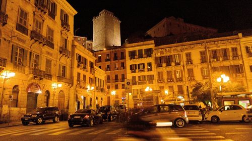 City street at night
