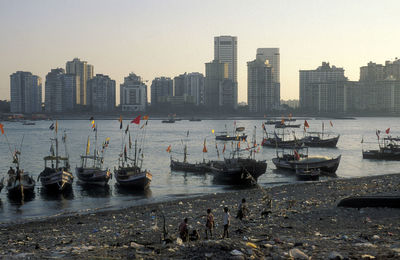 Boats in sea