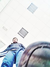 Low angle view of man