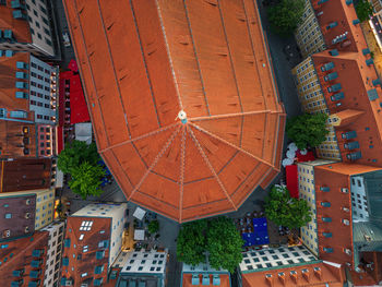 Satellite view on munichs cathedral frauenkirche