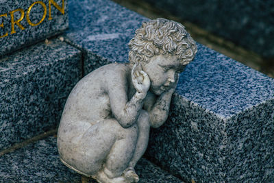 Close-up of angel statue