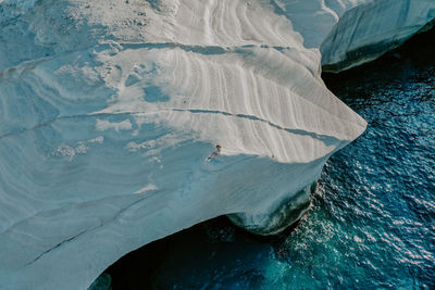 High angle view of sea