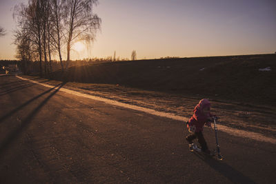 Road at sunset