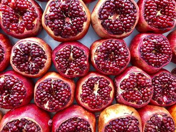 Full frame shot of strawberries in market