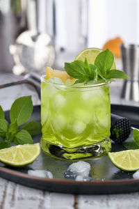 Close-up of drink on table