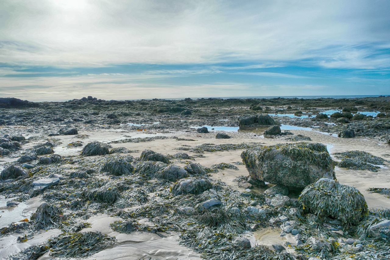 SCENIC VIEW OF ROCKS AGAINST SKY