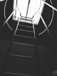 Low angle view of spiral staircase