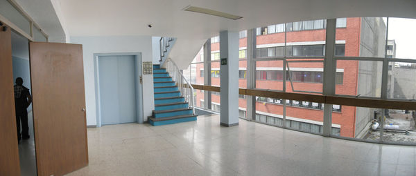 Empty corridor of building